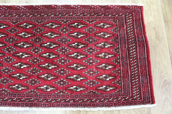 Fine Handmade Persian Turkmen Tribal Rug 110 x 50 cm
