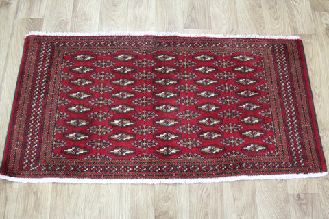 Fine Handmade Persian Turkmen Tribal Rug 125 x 50 cm