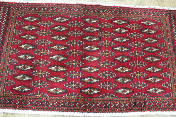 Fine Handmade Persian Turkmen Tribal Rug 125 x 50 cm