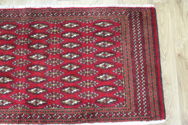 Fine Handmade Persian Turkmen Tribal Rug 125 x 50 cm