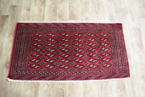 Fine Handmade Persian Turkmen Tribal Rug 110 x 55 cm