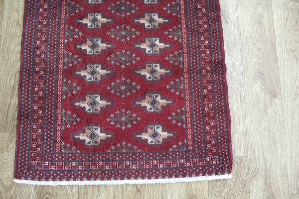 Fine Handmade Persian Turkmen Tribal Rug 135 x 65 cm