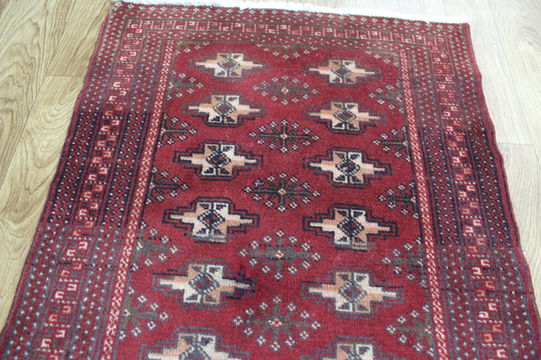 Fine Handmade Persian Turkmen Tribal Rug 135 x 65 cm