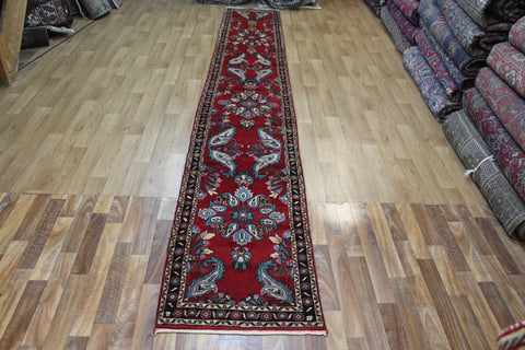 EXTRA LARGE HANDMADE PERSIAN RUNNER WITH FINE FLORAL DESIGN 407 X 67 CM