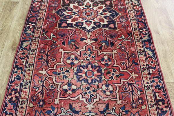Old Handmade Persian Heriz Runner 330 x 100 cm