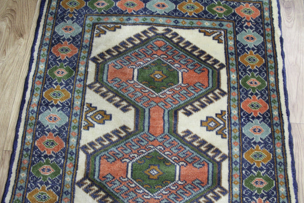 Old Handmade Persian Turkmen Rug 85 x 65 cm