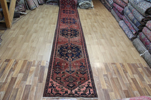 EXTRA LARGE HANDMADE PERSIAN RUNNER OF TRADITIONAL MEDALLION DESIGN 480 X 72 CM