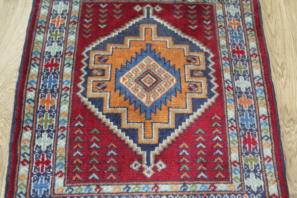 Old Handmade Persian Turkmen Rug 78 x 68 cm