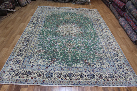 PERSIAN NAIN CARPET WOOL AND SILK, GREAT DESIGN AND SUPERB COLOURS 304 X 205 CM
