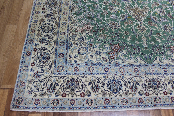 PERSIAN NAIN CARPET WOOL AND SILK, GREAT DESIGN AND SUPERB COLOURS 304 X 205 CM