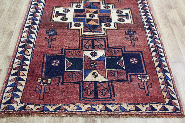 Old Handmade Persian Shiraz long Runner 395 x 125 cm