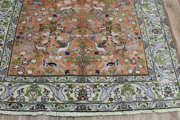 Old handmade Persia Tabriz with Garden design 172 x 133 cm