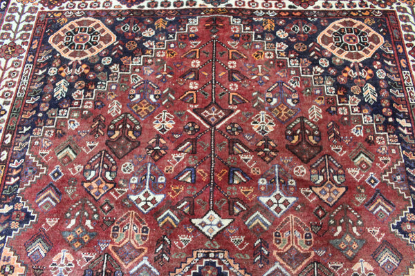 ANTIQUE QASHQAI RUG, TRADITIONAL TRIBAL DESIGN, CIRCA 1940