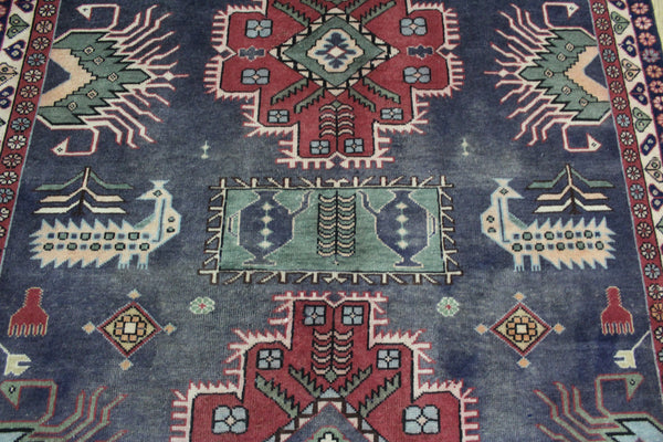 Old Handmade Persian Heriz Carpet 290 x 145 cm