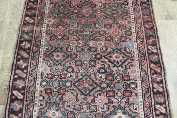 Old Handmade Persian Hamadan Long Narrow Runner 600 x 70 cm