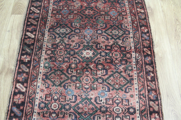 Old Handmade Persian Hamadan Long Narrow Runner 600 x 70 cm