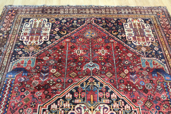 ANTIQUE QASHQAI RUG, TRADITIONAL TRIBAL DESIGN, CIRCA 1920