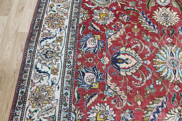 FINE HANDMADE PERSIAN TABRIZ CARPET FLORAL DESIGN 285 X 195 CM