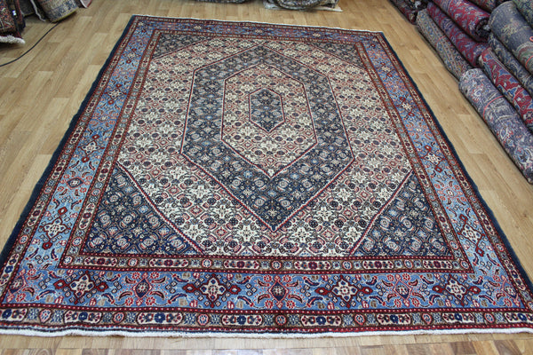 Antique Persian Moud carpet from Mashad region with Herati design 290 x 215 cm