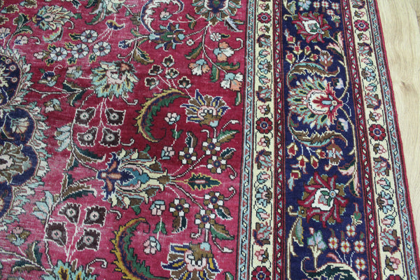 Old Handmade Persian Tabriz Carpet 340 x 295 cm