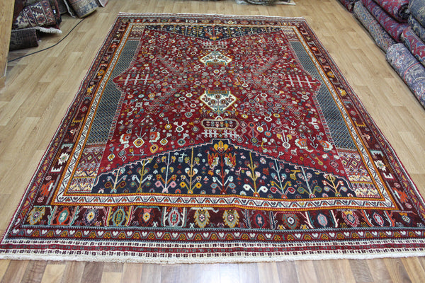 VINTAGE HANDMADE PERSIAN KASHKOLI WOOL RUG 305 X 212 CM