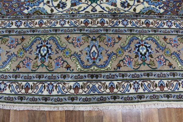 FINE HANDMADE PERSIAN KASHAN CARPET OF FLORAL DESIGN 297 x 197 CM