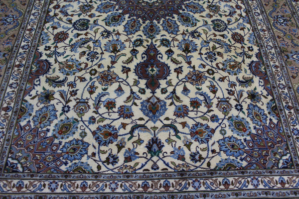 FINE HANDMADE PERSIAN KASHAN CARPET OF FLORAL DESIGN 297 x 197 CM