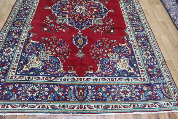 FINE HANDMADE PERSIAN TABRIZ FLORAL CARPET 295 X 196 CM