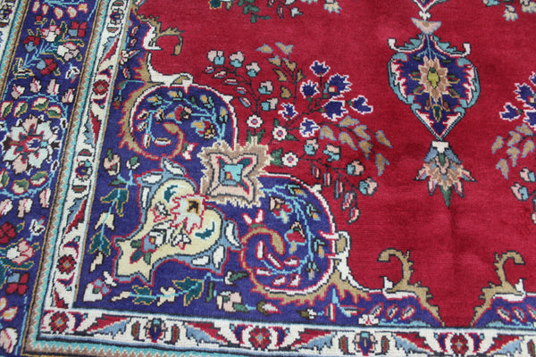 FINE HANDMADE PERSIAN TABRIZ FLORAL CARPET 295 X 196 CM