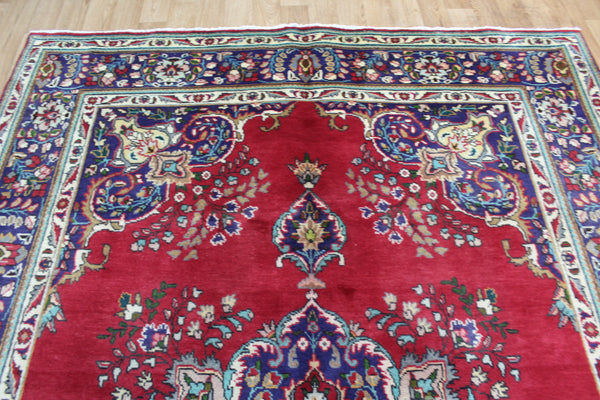 FINE HANDMADE PERSIAN TABRIZ FLORAL CARPET 295 X 196 CM