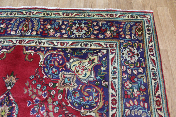 FINE HANDMADE PERSIAN TABRIZ FLORAL CARPET 295 X 196 CM