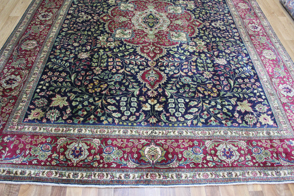 FINE HANDMADE PERSIAN TABRIZ FLORAL CARPET 332 x 250 CM