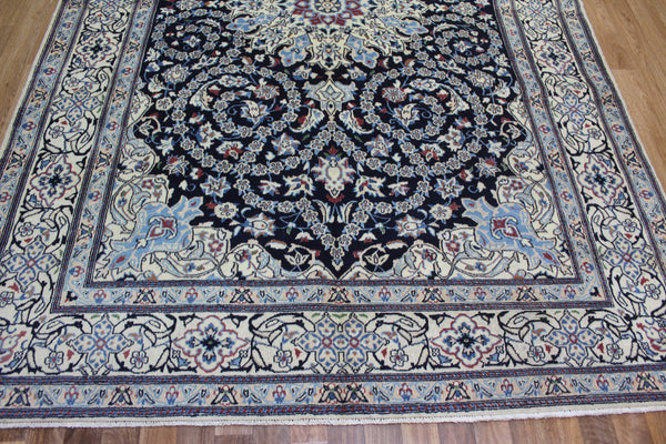 FINE PERSIAN NAIN CARPET WOOL AND SILK, GREAT DESIGN AND SUPERB COLOURS 294 X 200 CM