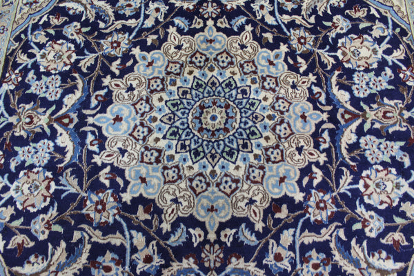 FINE PERSIAN NAIN CARPET WOOL AND SILK, GREAT DESIGN AND SUPERB COLOURS 303 X 195 CM