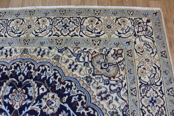 FINE PERSIAN NAIN CARPET WOOL AND SILK, GREAT DESIGN AND SUPERB COLOURS 303 X 195 CM