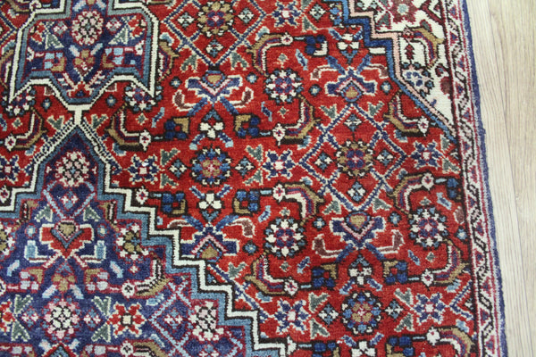 Old Persian Tabriz Rug Herati Design, Hard Wearing 177 x 90 cm