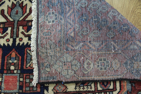 Antique Persian Afshar Rug Double Ivory Medallion 200 x 147 cm