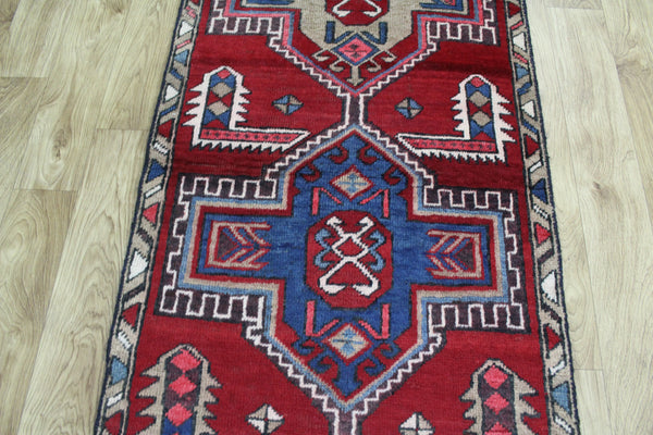 Old Handmade Persian Karajeh Runner 283 x 72 cm