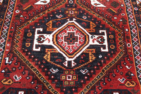 Fine Handmade Persian Shiraz Qashqai wool runner 260 x 93 cm
