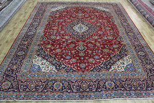 Vintage Persian Kashan carpet with superb colours 405 x 307 cm