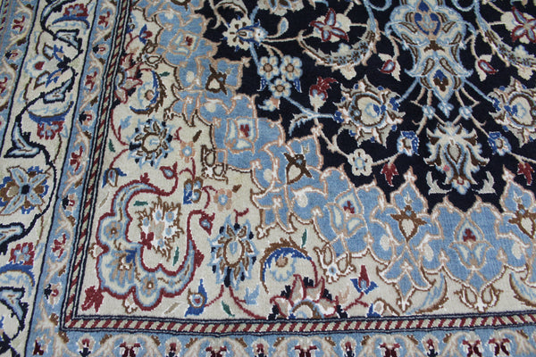 Fine Persian Nain Silk & Wool Rug 215 x 130 cm