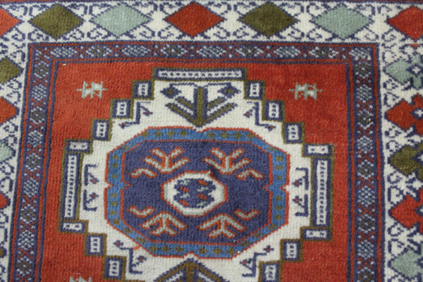 Old Handmade Persian Turkmen Tribal Rug 120 x 75 cm