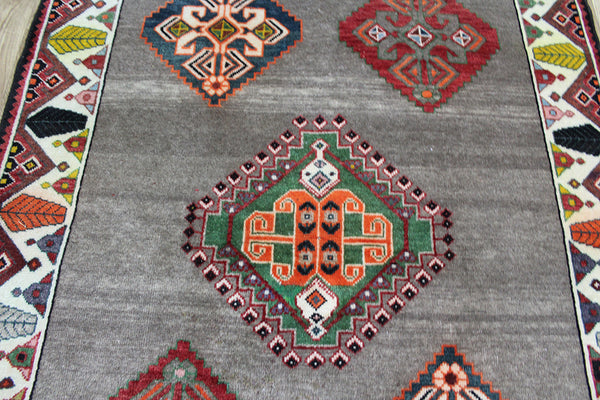 Handmade Persian Gabbeh Shiraz rug with superb colour 232 x 124 cm