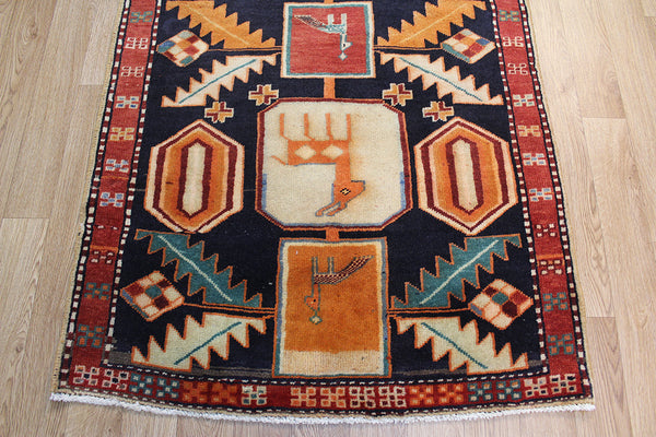Old Handmade Persian Heriz runner 260 x 100 cm