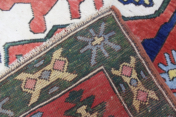 OLD HANDMADE TURKISH MILAS RUG WITH SUPERB COLOURS 245 x 170 CM