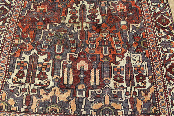 Old Handmade Persian Bakhtiari rug 295 x 150 cm