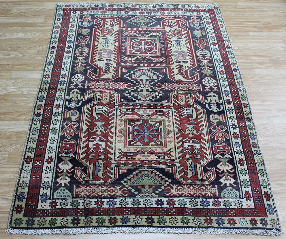 Handmade Caucasian Lankaran rug 175 x 125 cm