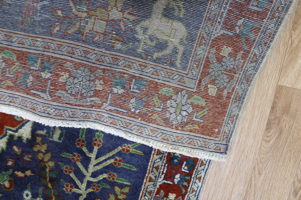 Vintage Persian Tabriz rug with Garden design 147 x 97 cm