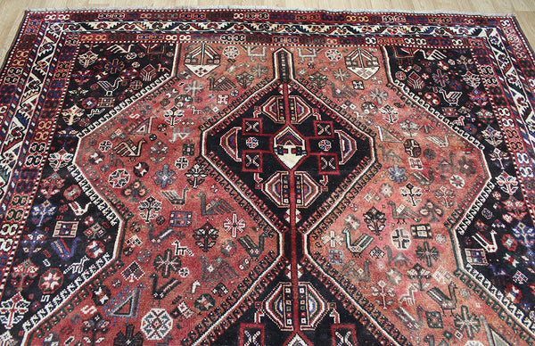 Antique Persian Shiraz Qashqai Rug 302 x 228 cm