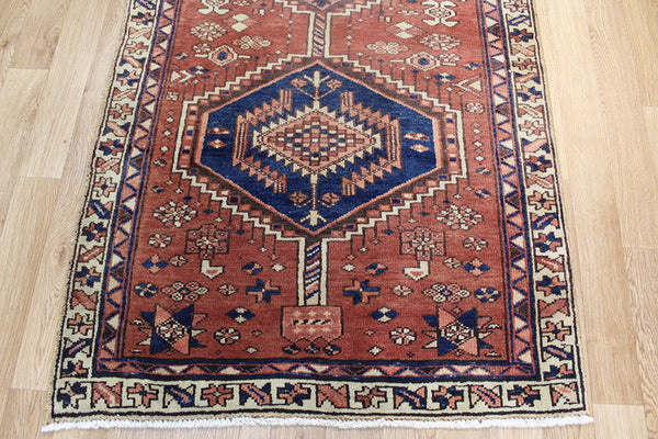 Old Handmade Persian Heriz runner 330 x 105 cm
